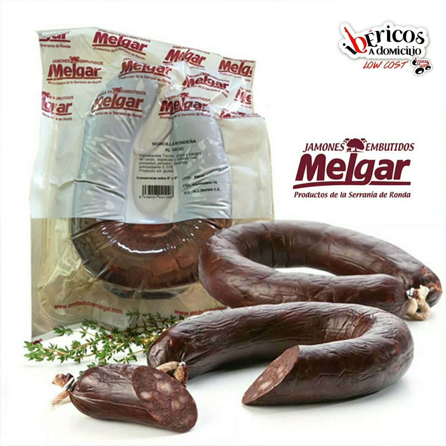 MORCILLA MALAGUEÑA Elaborada en la Serranía de Ronda.