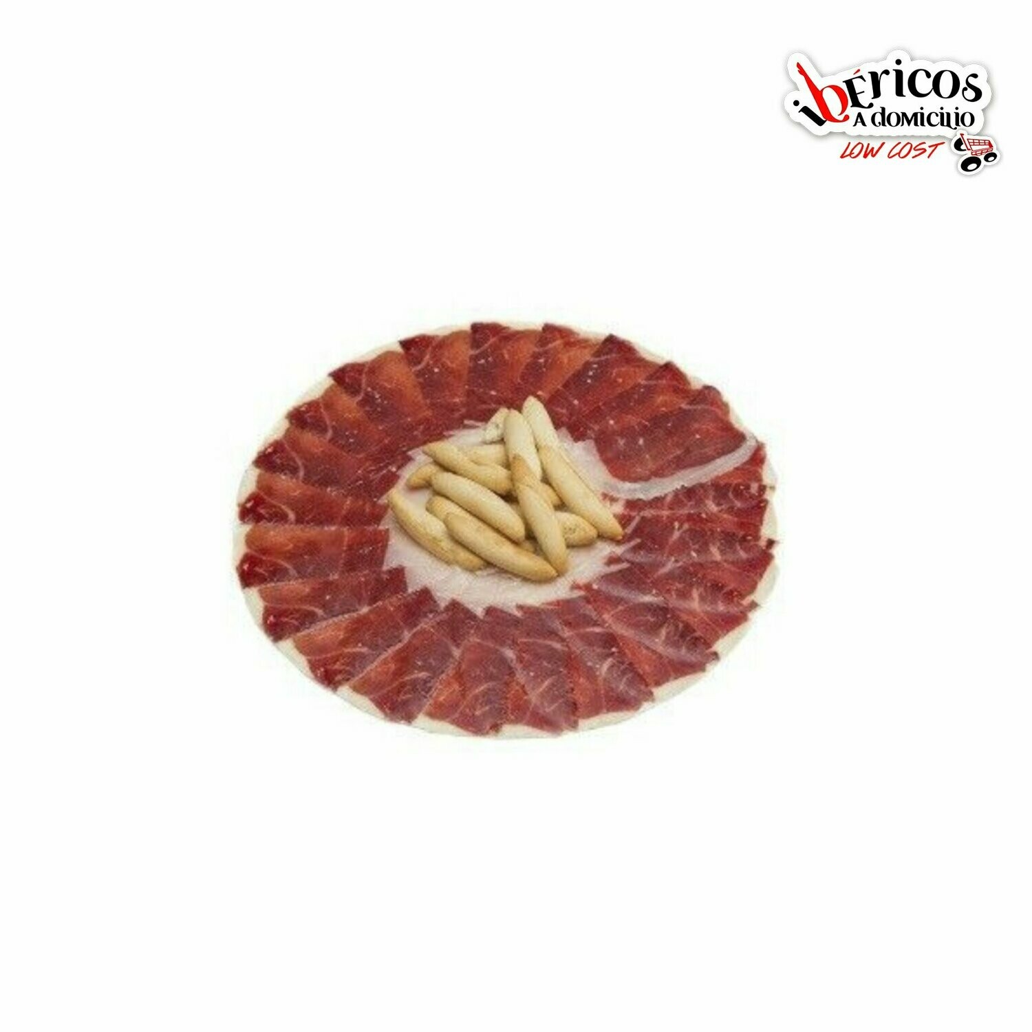 JAMÓN SERRANO LONCHEADO 500 g. Envasadas al vacío mediante el sistema skin.que proporciona la mejor conservación.