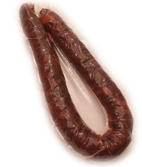 CHORIZO DE VENADO Elaborado con la mejor selección de carnes de caza. Un sabor inconfundible y un aroma que abre el apetito.0,250 Kg Aprx…