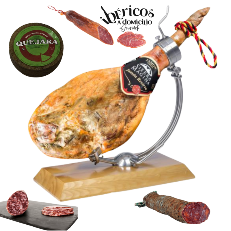 隆DESCUBRE EL EXQUISITO LOTE-CESTA RESERVA GOURMET!
Jam贸n Serrano, Queso Mezcla Curado, Salchich贸n, Chorizo y Lomo Embuchado - 隆Sabor茅alo todo en un solo pack! 隆DESCUBRE EL EXQUISITO LOTE-CESTA RESERVA GOURMET!
Jam贸n Serrano, Queso Mezcla Curado, Salchich贸n, Chorizo y Lomo Embuchado - 隆Sabor茅alo todo en un solo pack!