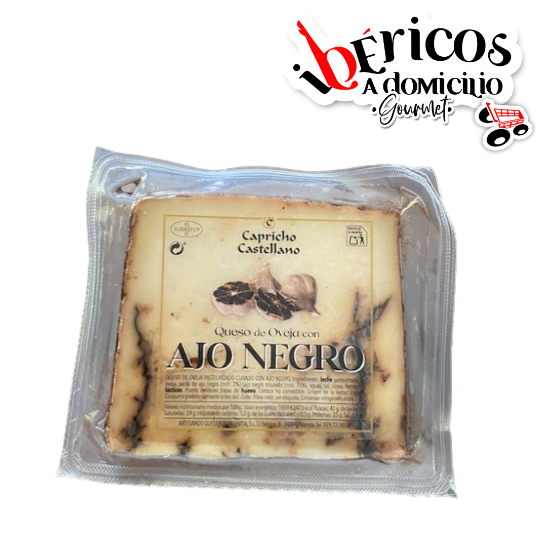 Queso de Oveja con Ajo Negro: Delicia Artesanal en Cuñas de 200g