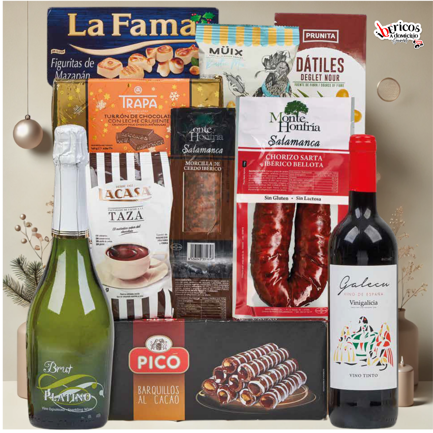 LOTE - CESTA DE NAVIDAD GOURMET Nº 2 - Selección Especial de Ibéricos a Domicilio Gourmet.