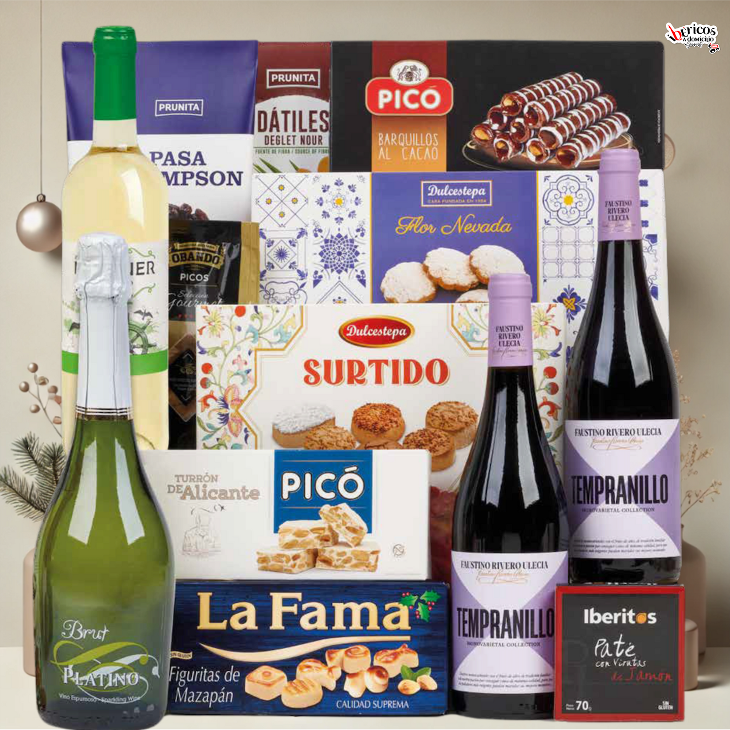 LOTE - CESTA DE NAVIDAD GOURMET Nº 3 - Selección Especial de Ibéricos a Domicilio Gourmet.