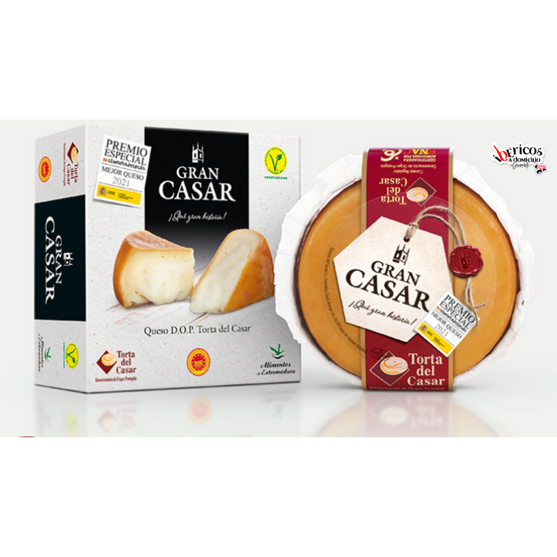 Queso Gran Casar - Torta del Casar D.O.P., el Rey Premiado de la Cremosiad Artesanal (Peso450g)