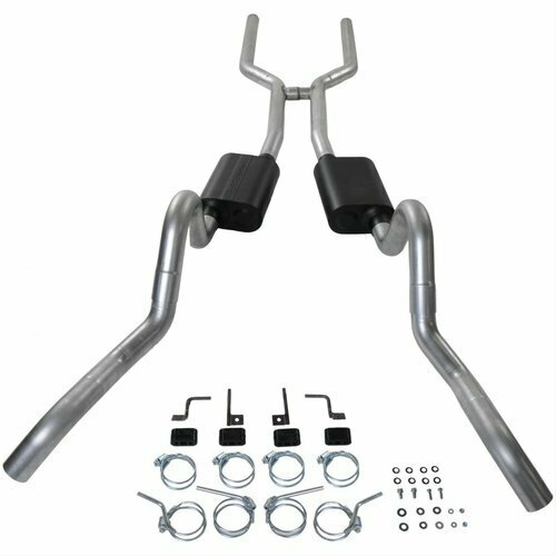 Flowmaster '64-'67 A-Body - American Thunder 3" Super 40 Side Exit  Stainless FLO817202
