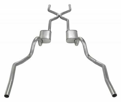 H-PIPE 2.5" '68-'72 442 & '70-'71 GTO Valance/Bumper exit.   SGA42