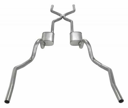 H-PIPE 2.5" '68-'72 442 & '70-'71 GTO Valance/Bumper exit.   SGA42