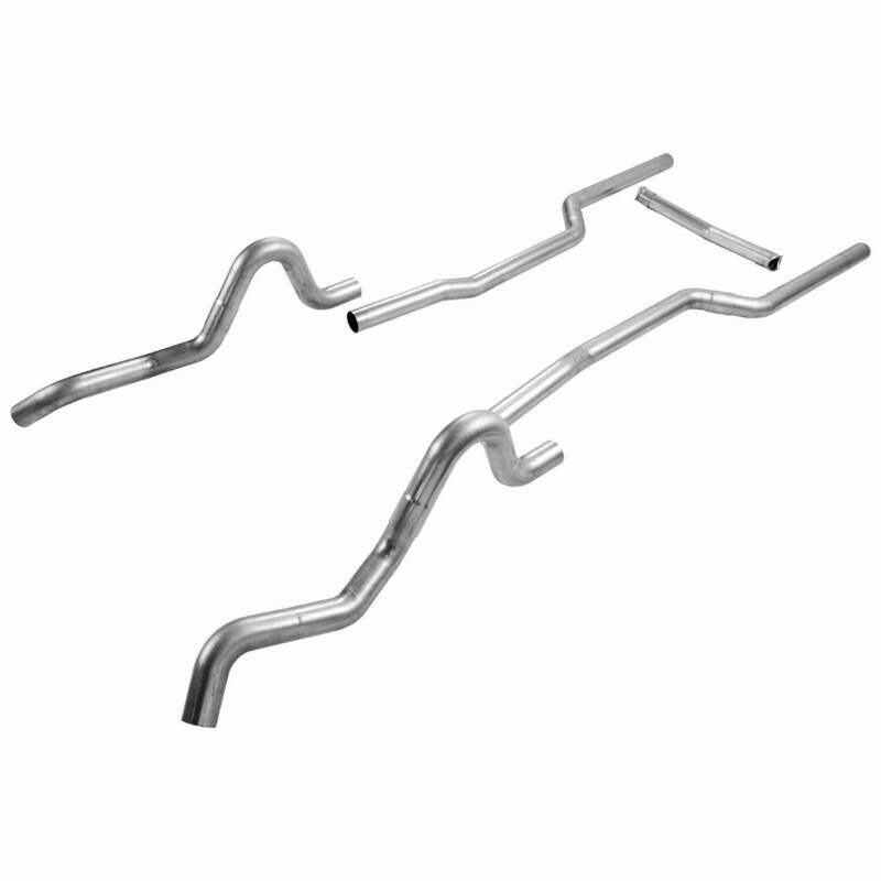 Flowmaster Header-back 3" system - 1/4 PANEL EXIT. '64-'67 No Mufflers  FLO1041