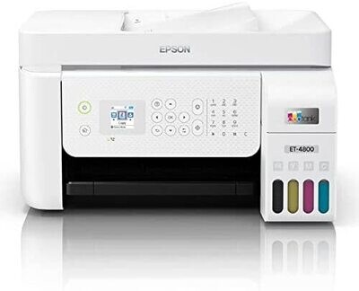 Epson Premium EcoTank 4800 Series All-in-One Color Inkjet Printer I Print Copy Scan Fax I Wireless Ethernet USB I Mobile &amp; Voice-Activated Printing I 30-Sheet ADF I Print Up to 10 ppm I 1.44&quot; LCD