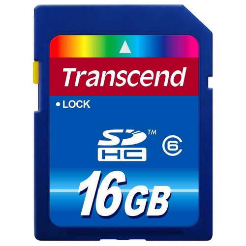 Transcend 16 GB Class 6 SDHC Flash Memory Card