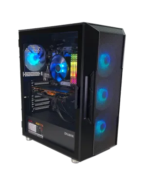 Gaming Desktop, Zalman Neo Case, Intel Core i7-10700, 64GB RAM, GeForce 2080 graphics 1TB SSD