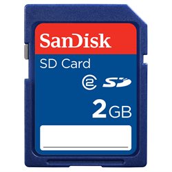 SanDisk 2 GB Class 2 SD Flash Memory Card
