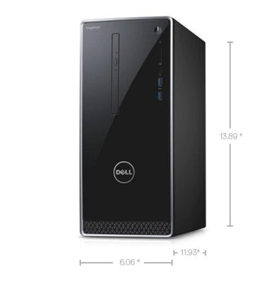 Dell Inspiron 3000 Desktop PC, Intel Core i3, 8GB, 240GB SSD, DVD, Wifi