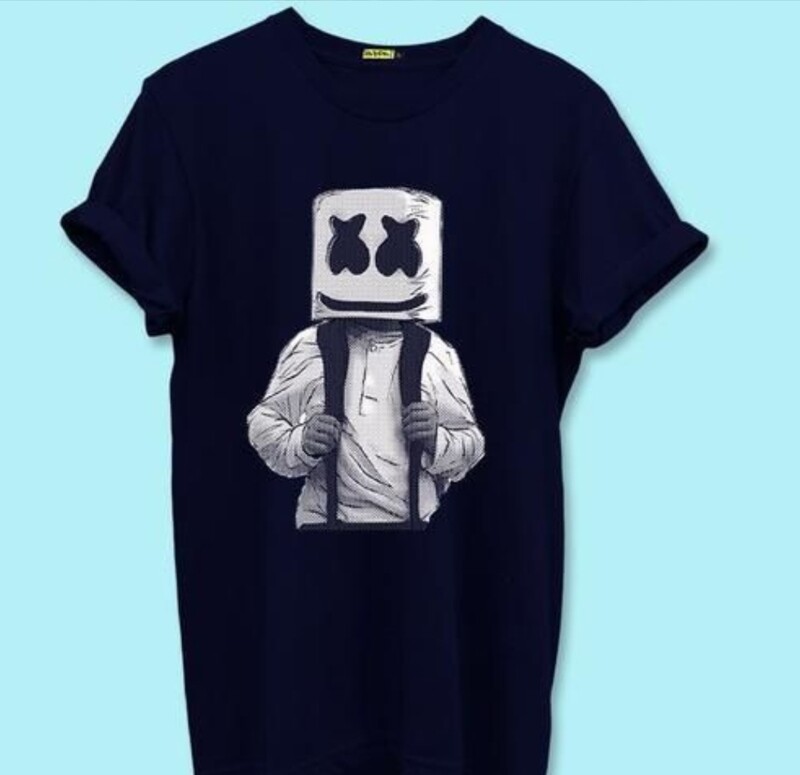 marshmello dark blue t shirt