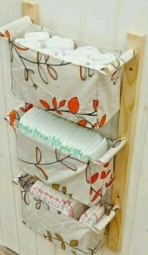 Bathroom towel and diaper storage