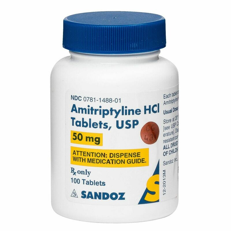 90 Amitriptyline (Elavil) 50 mg Tablets