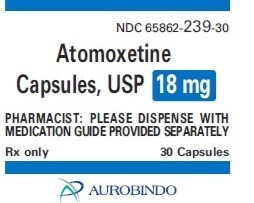 30 Atomoxetine 18 mg (Strattera) Capsules