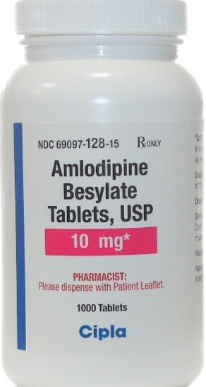 90 Amlodipine 10 mg (Norvasc) Tablets