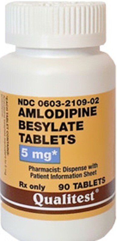 90 Amlodipine 5mg (Norvasc) Tablets