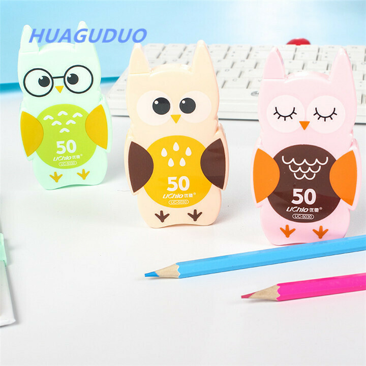 Cute Owl Correction Tape, Cute Kawaii Owl Tape, Cartoon Owl Correction Tape, Colorful Animal White Fluid