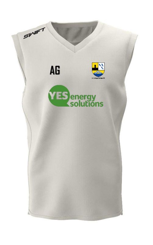 Armitage Bridge CC (ADULT) Slipover, Front Sponsor, Back sponsor.