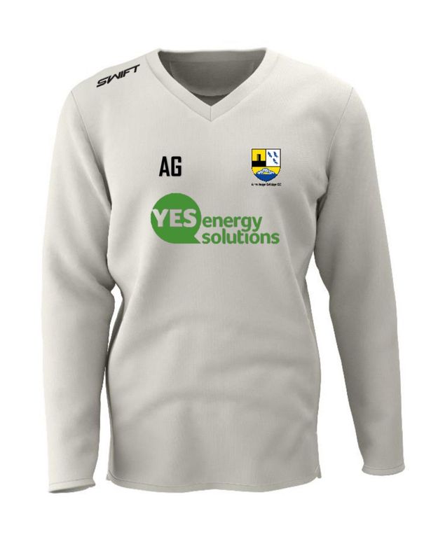 Armitage Bridge CC (ADULT) Long Sleeved Sweater, Front Sponsor, Back sponsor & Sleeve Sponsor