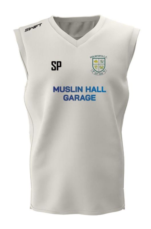Holmfirth CC (Junior) Muslin Hall Garage Slipover c/w Back Sponsor