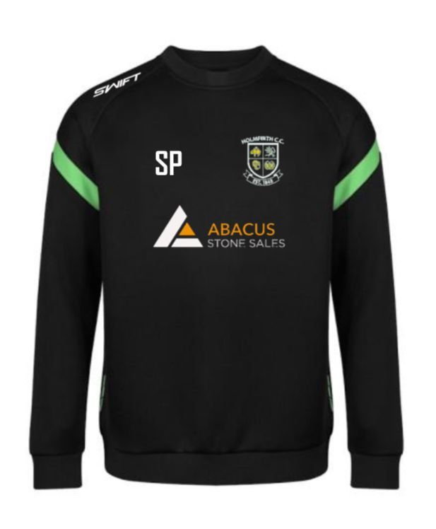 Holmfirth CC (Adult) Abacus Crew Neck/Training Top c/w Sleeve Sponsors & Back Sponsor