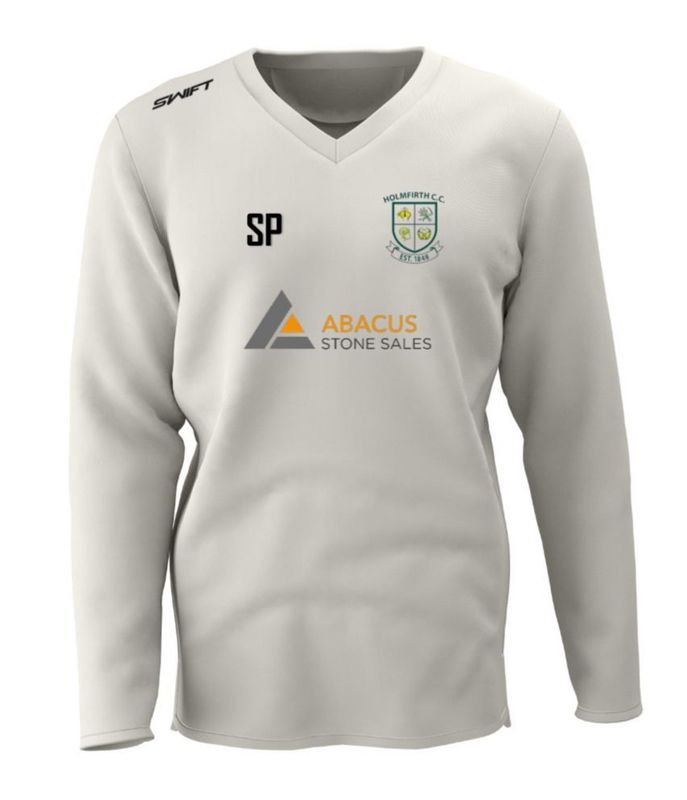 Holmfirth CC (Adult) Abacus Long Sleeved Sweater c/w Sleeve Sponsors & Back Sponsor