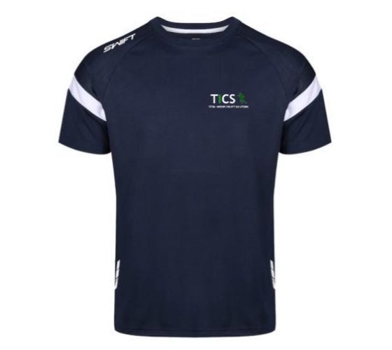 TICS (ADULT) Training Shirt, Company logo on the Back.