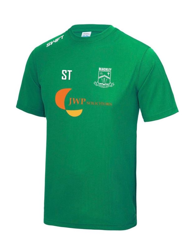 Blackley CC (Juniors) Training Shirt Green + Two Back Sponsors