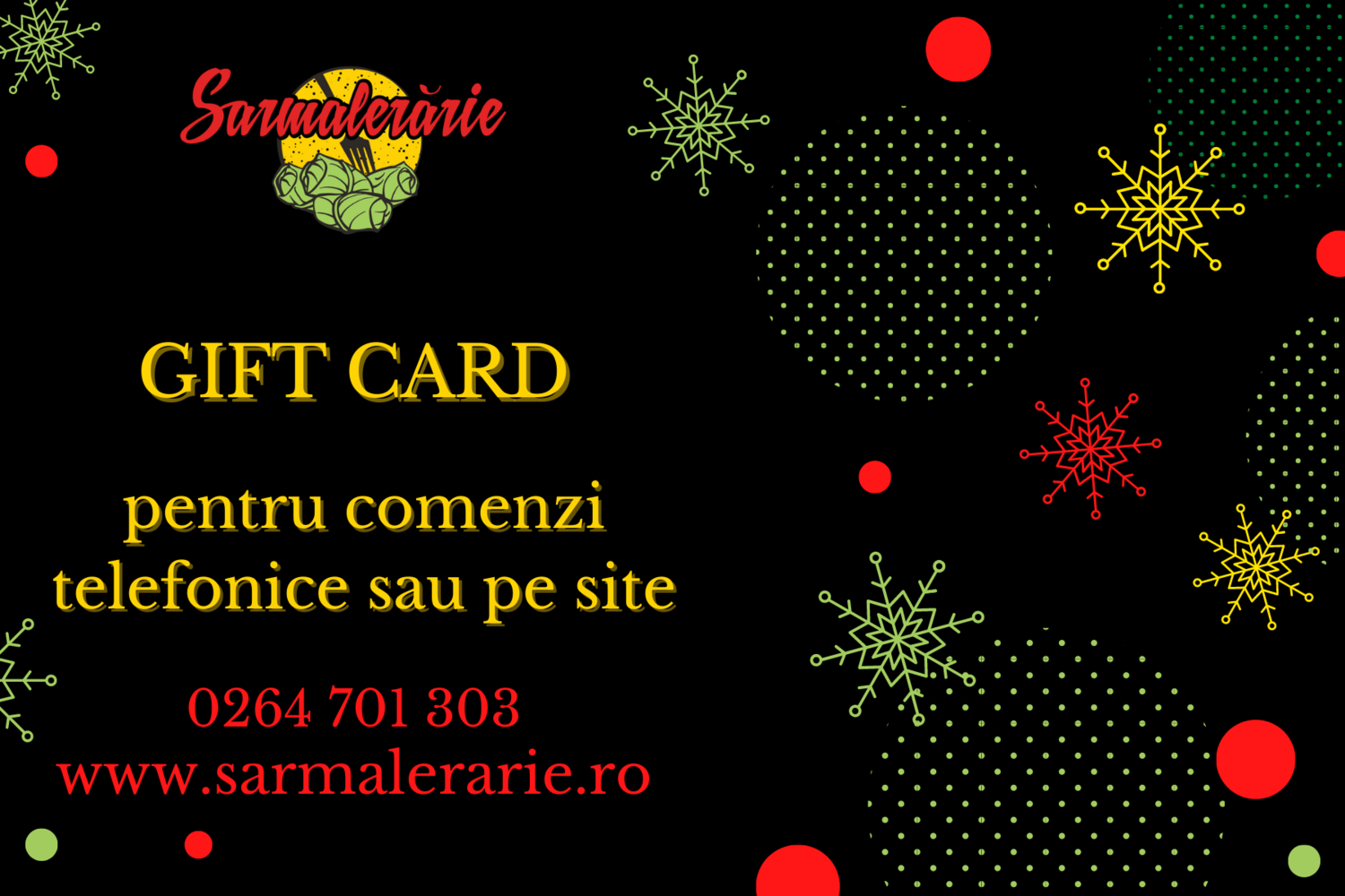 Gift card
25/50/100/150 lei
