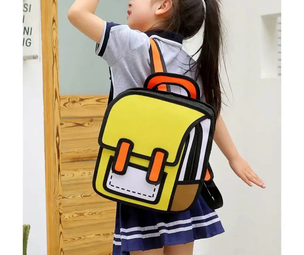2D kid’s Back Bag - Yellow