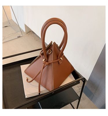 Triangle Handbag - Brown 