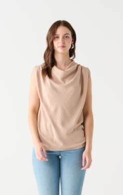 Crepe Cowl Taupe