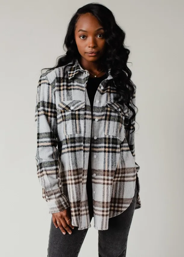 Gray/Olive Plaid