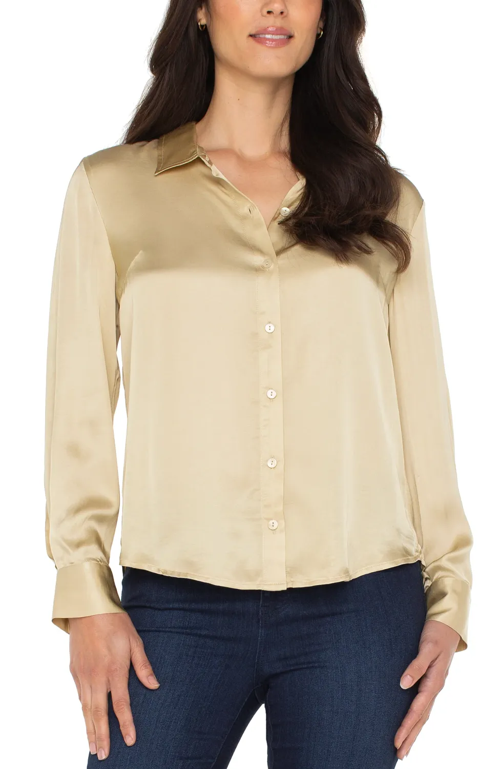 Button Front Gold