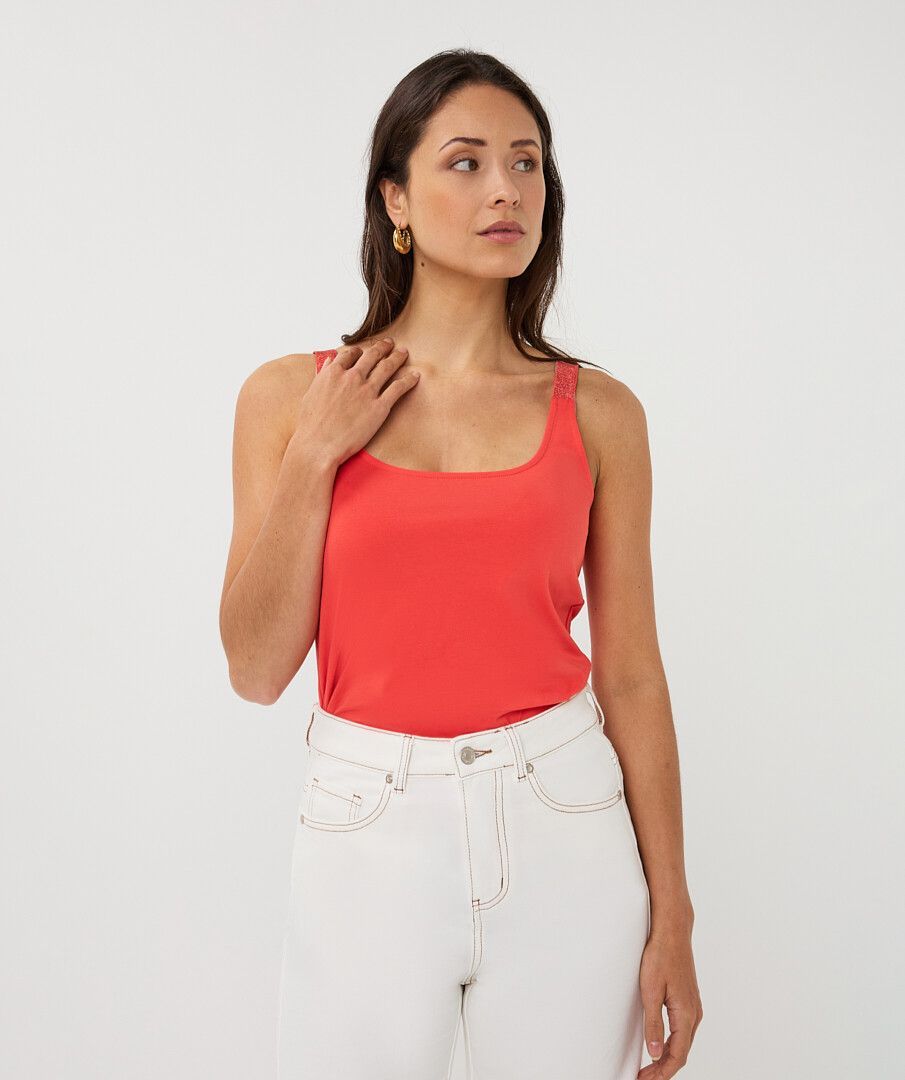 Singlet Lurex Red