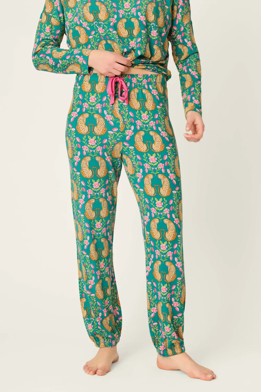 Cheetah Teal Pant
