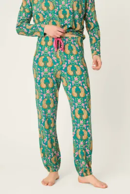 Cheetah Teal Pant