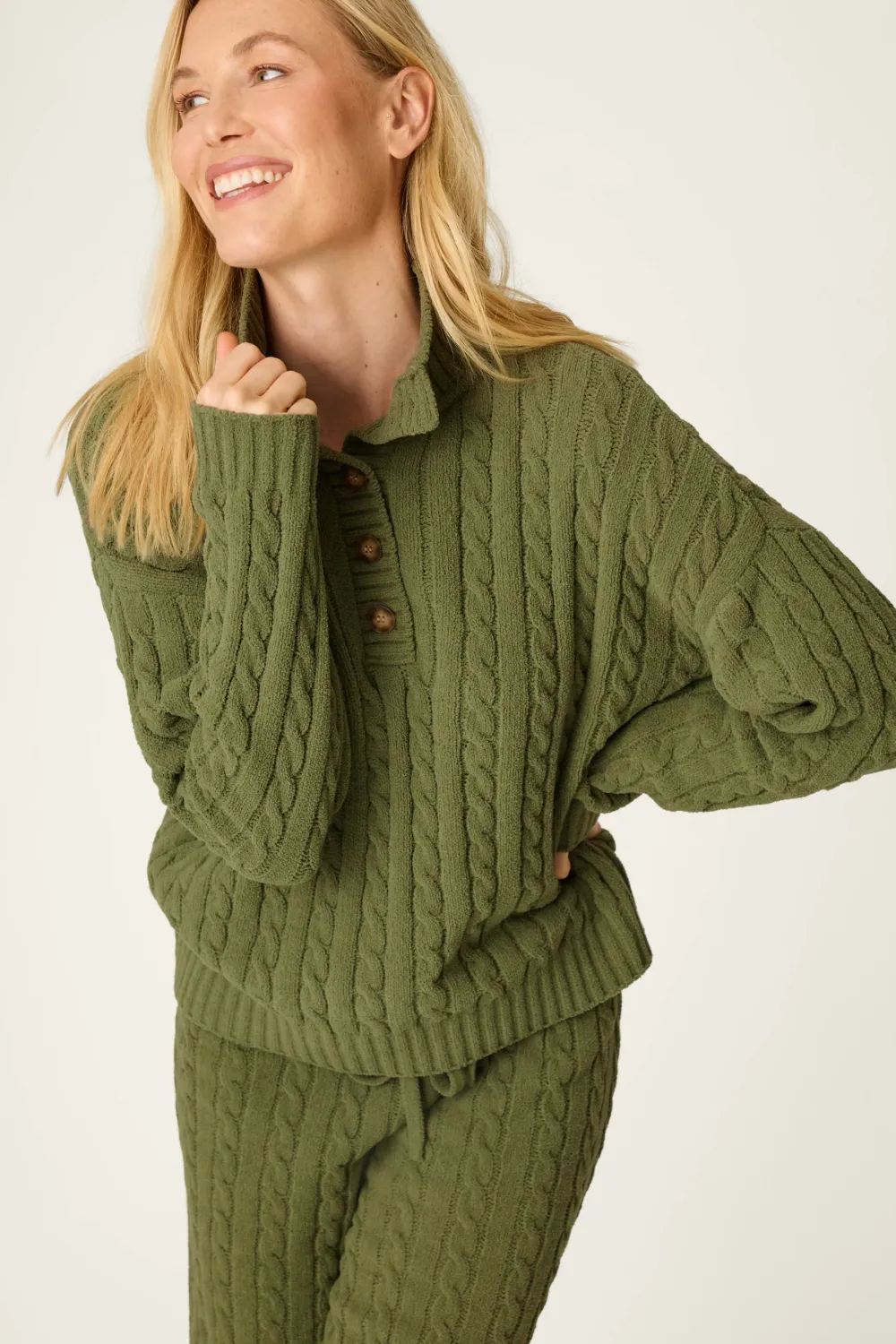 L/S Cozy Olivine