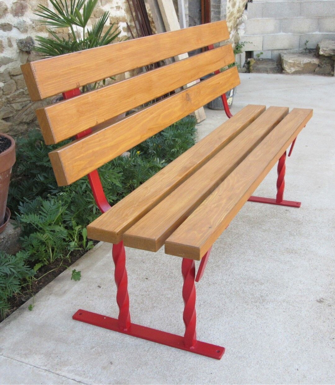 Banc de jardin - Colonnes de Torsion d'Orge