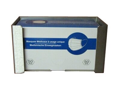 Distributeur Inox pour Boîte de Masques Chirurgicaux Distributeur en Inox pour masques chirurgicaux