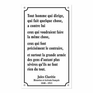 Plaque Emaillée "Tout Homme Qui Dirige"