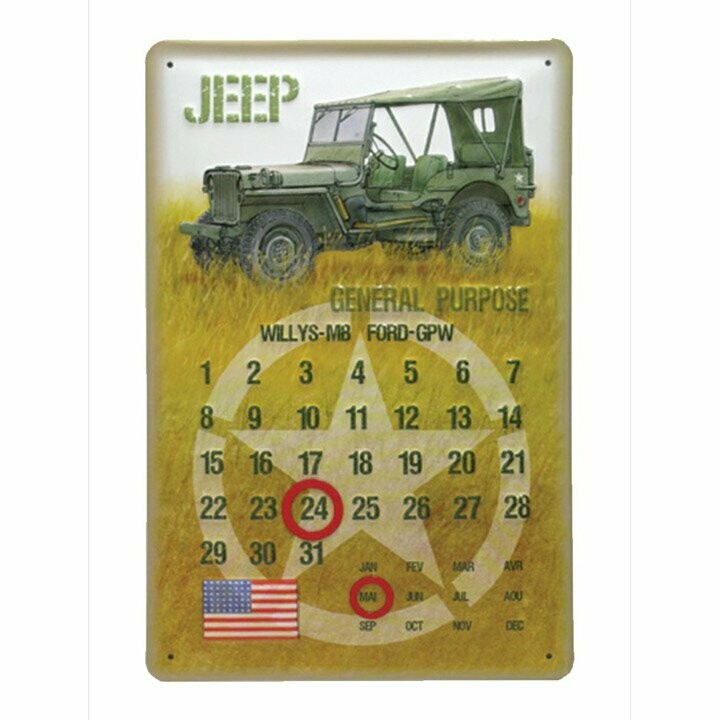 Calendrier Publicitaire Vintage " Jeep "