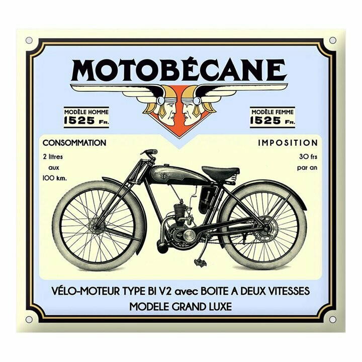 Plaque Emaillée Motobécane
