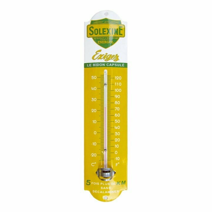 Thermomètre Vintage   Emaillé  "Solexine "