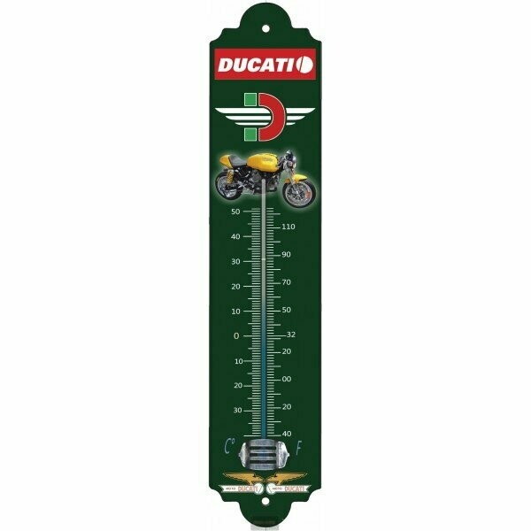 Thermomètre Vintage  aspect émaillé " Ducati "