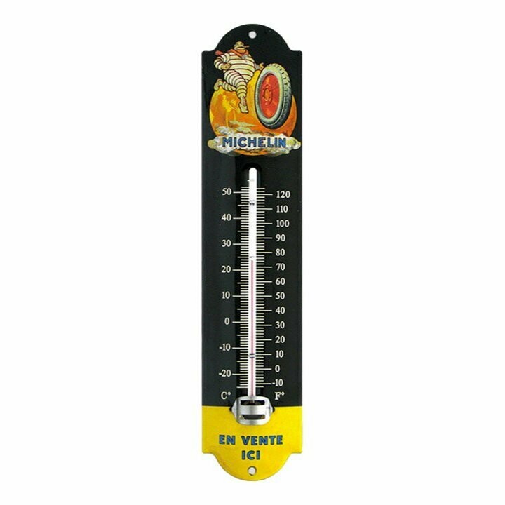 Thermomètre  Vintage Emaillé  " Michelin Planète"