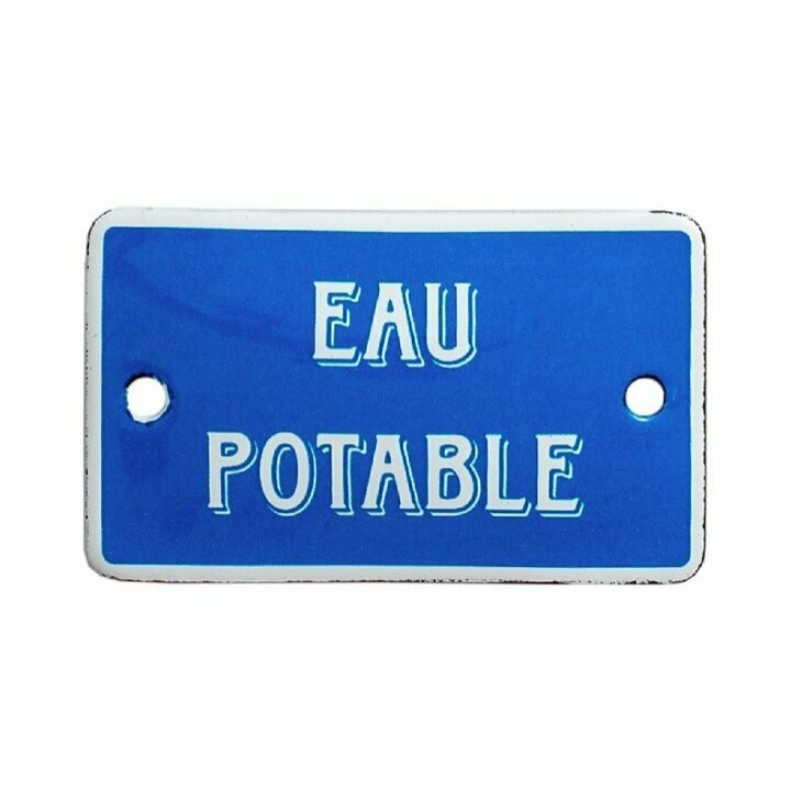 Plaque Emaillée " Eau Potable"